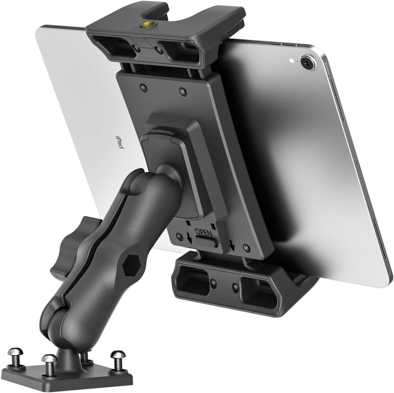 OHLPRO Car Tablet Holder - Heavy Duty Drill Base, Tablet Mount for Truck Compatible with iPad Samsung Tab 5"-13" Tablets and Phones, iPad Stand for Wall/Business/Vehicle/Desktop, etc. - Image 1